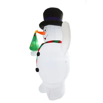 2.4 M prevelik napihljivi snežaka lutka igrača Led osvetljen balon model igrače na prostem vrt stranka balon Božično zabavo dekoracijo
