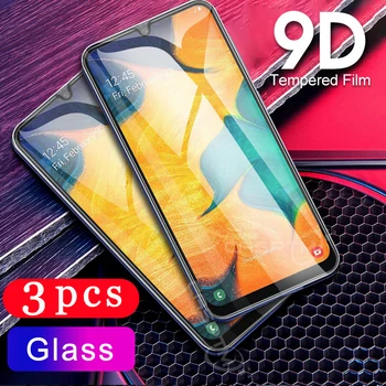 3Pcs 9D polno kritje za samsung galaxy A10S A20 A30 A40 A50 A60 A70 A80 A90 kaljeno steklo zaščitno telefon zaslon patron film