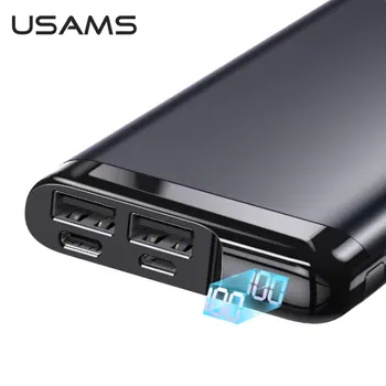 10000mAh Moči Banke Za iPhone 12 Pro 11 Xiaomi Dvojno USB Powerbank Zunanje Baterije Z LED Zaslon Hitro Prenosni Polnilnik, Mikro