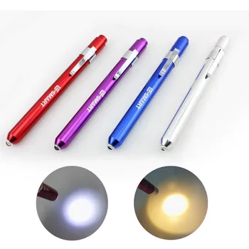 Mini medicinska Sestra Žep Penlight Pero Svetilka Zdravnik, Klinični LED Svetilka Usta Nego ušes za Prvo Pomoč Pregled Baklo Luči 4 Barve