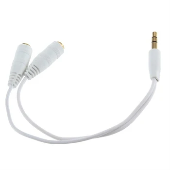 Kabel razdelilnik bele slušalke 3.5 mm o