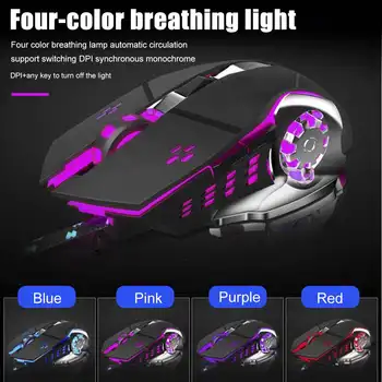 3pcs/Nastavite Eno Roko Mehanske Gaming Tipkovnica Mešane barve, Osvetljen Prenosni Mini Gaming Tipkovnica Krmilnik za Igre LED USB Žična