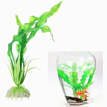 Umetni Akvarij Podmornica Zeleno Travo Fish Tank Ornament, Voda, Rastlinski Okras