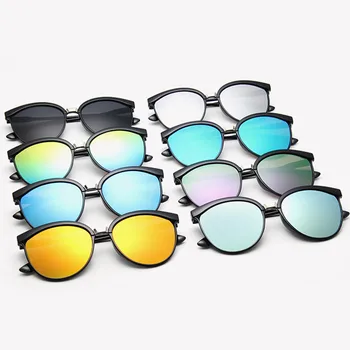 Oculos De Sol Feminino Nov Modni Retro Oblikovalec Super Krog Krog Očala Mačka Oči ženska Sončna Očala Očala