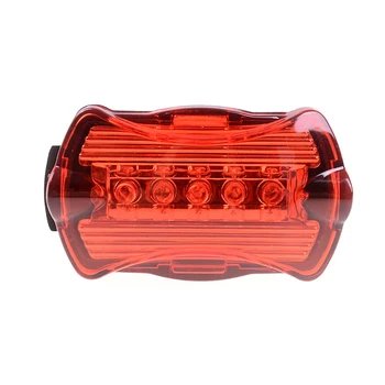 5 LED 3 Način Kolesarjenje Varnost Rdeče Zadaj Rep Lučka Anti-shock Kolo Svetlobe z Nosilcem Nepremočljiva Kolo Svetlobe High Power