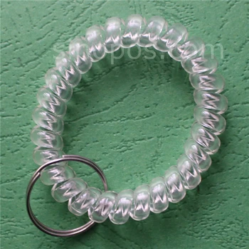 Plastični Zapestje Tuljavo Key Ring, spiralna vzmet keychain omarico telovadnica, savna plavalni klub raztegljive zapestnico, obesek za ključe, oznako imetnika verige