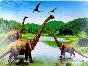 2PCS Dinozavra Svet Inteligence Papir, Karikatura sestavljanke 8 Vzorcev sestavljanke baby puzzle otroci izobraževalne igrače