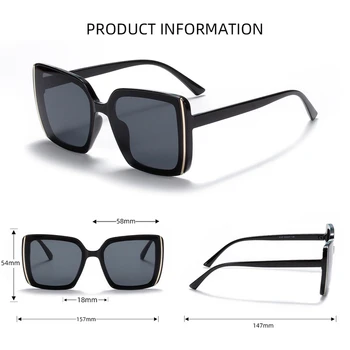 Zilead Semimetal Velik Kvadrat Očala Ultravijolično-Dokazilo UV400 Odtenek sončna Očala Ženske Moški 2020 Luksuzne blagovne Znamke, Modni Udobno