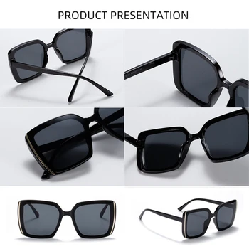 Zilead Semimetal Velik Kvadrat Očala Ultravijolično-Dokazilo UV400 Odtenek sončna Očala Ženske Moški 2020 Luksuzne blagovne Znamke, Modni Udobno
