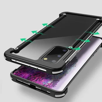 Aluminij Metal Odbijača Ohišje Za Samsung Galaxy S20 Ultra Primeru Shockproof Kritje Oklep Nazaj Funda Za S20 Plus S20 S10E Coques Capa
