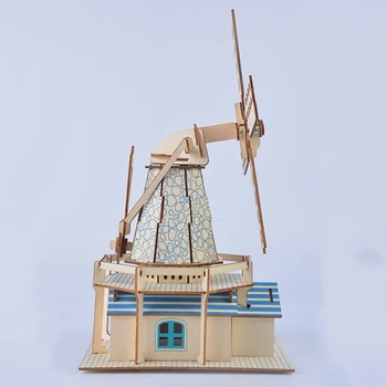 Nizozemski vetrnica obsegu model kit model zgradbe 3D diy igrača za otroke, odrasle maquetas par armar adultos hobi modellismo