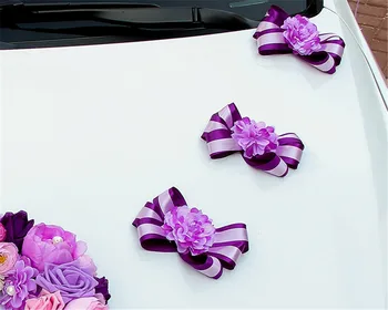 Poročni avto krasijo dekorativni trak lok cvet Umetne rože poroko božično zabavo motor avtomobila decoratio Hydrangea