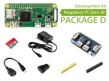 Raspberry Pi Nič W Paket D Osnovni Komplet za Razvoj Mikro SD Kartice, Napajalnik, USB HUB, in Osnovne Komponente
