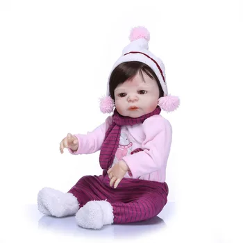 NPKCOLLECTION 57 CM Polni Silikona Prerojeni Lutke Vinil Baby Realistična Lutka Rodi Otrok Darilo za Rojstni dan ToysFor Dekleta Bebes, ki so Prerojeni