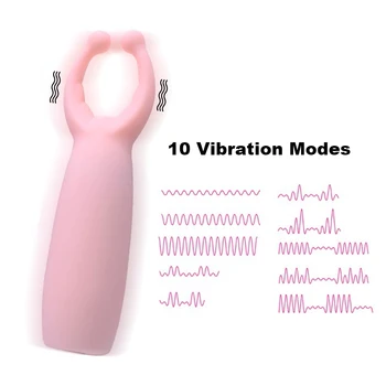 10 Načini Bradavičke Vibrator Iz Silikona, Opozarjanje Z Vibriranjem Klitoris Posnetke Nastavek Vagina Spodbujanje Massager Ženski Masturbator Adult Sex Igrače