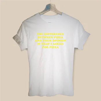 PIZZA SLOGAN Harajuku T Shirt Smešno majica s kratkimi rokavi Ženske Oblačila, Casual Kratek Rokav Vrhovi Tees Plus Velikost