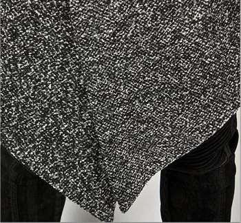 4XL Mens Priložnostne Obrabe Volne avantgardni Slog Diabolic Kapuco Oglje Cape Plašč Trendy Mens Vrhovi Suknjič Outwear Mens Plašč Oblačila
