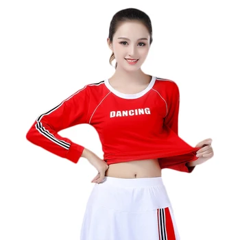 Prosti čas, Športna oblačila za deklice dolg rokav vrhovi ženske Square dance kostum gimnastika šport jogging hlače