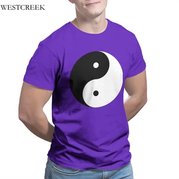 Moška T-shirt Yin Yang Tee Shirt Temno Žensko Zgoraj Tiskanja Bombaž Letnik Kratek Vrh kakovosti Tees 36154