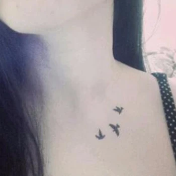 Ženski Modni Ptice Letijo Začasno Nepremočljiva Tattoo Nalepke Body Art Decal