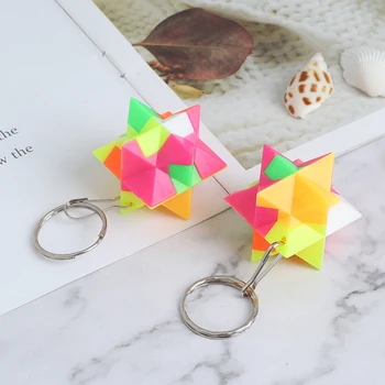 Mini Keychain Magic Cube Trihedron Valj Hitrost Kocka Uganka Neo Cubo Magico Učenje Izobraževalne Igrače Za Otroke, Fantje