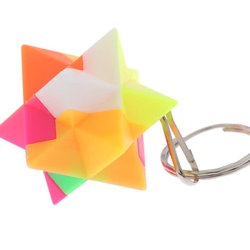 Mini Keychain Magic Cube Trihedron Valj Hitrost Kocka Uganka Neo Cubo Magico Učenje Izobraževalne Igrače Za Otroke, Fantje