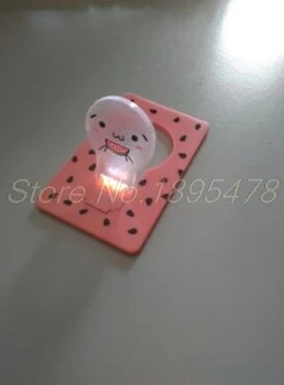 100 KOZARCEV Prenosni Srčkan Prenosnih Pocket Krat stikalo za LED Kartico Noč Lučka Dal V Denarnico Denarnica Priročno Svetlobe