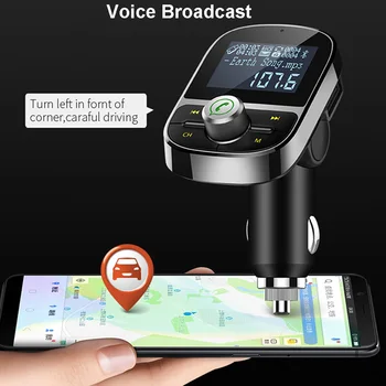 UKV-Oddajnik Aux Izhod za Prostoročno uporabo Bluetooth Car Kit, 5V 3.1 Dvojni Polnilnik USB Avto MP3 Predvajalnik Podpora SD Kartice, USB Gonilnik