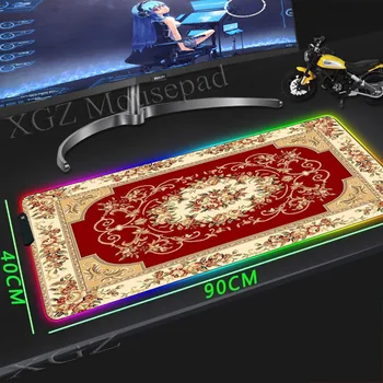 XGZ Premium perzijska Preproga Velike RGB Gaming Mouse Pad Zaklepanje Rob Animirani po Meri Računalniški Mizi Mat Non-Slip za Lol Csgo Zabava