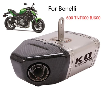 Slip-on Glušnika Pobeg za Benelli 600 TNT600 BJ600 BN600 Motocikel Izpušne Cevi z Odstranljivo DB Killer Rezerve Katalizator