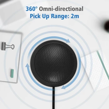 Mini Namizni Kondenzatorski Mikrofon Mic Omni-directional za iPhone Računalnik, Pametni telefon s 3,5 mm 4-Polnim TRRS Priključite pribor