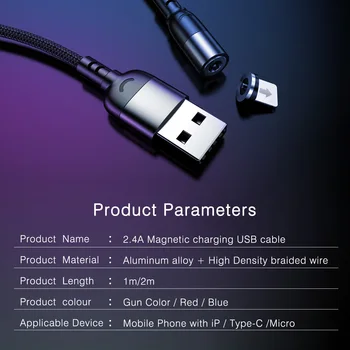 Magnetni Kabel Micro USB Tip C Polnilec Za Telefone Android, Hitro Polnjenje Magnet Brezplačno Žice Kabel Za iPhone11 Pro XS Max