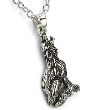 Totem howl volk ogrlica volkodlak živali goth pes zgleduje rojstva obesek