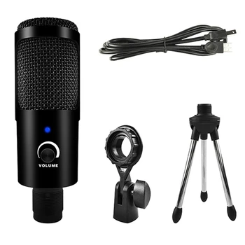A6 USB Mikrofon Kondenzatorski Mikrofon za Snemanje Prenosni računalnik Windows Cardioid Studio za Snemanje Vokalov Voice Over,YouTube