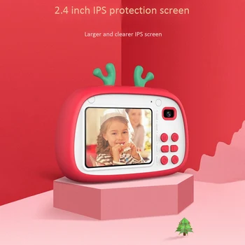 Otrok Fotoaparat Božična Risanka 1800W Pixel Spredaj in Zadaj Dual Camera HD Digitalna Kamera 720P