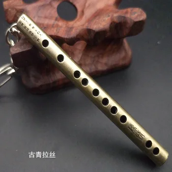 Anime Mo Dao Zu Shi Keychain Flavta Metal Glasbeni Instrument Key Ring Otrok Darilo Majhen Obesek Starodavni Kitajski Stil