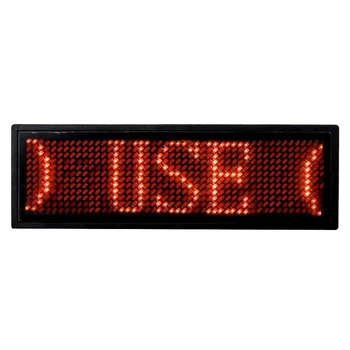 Programabilni Digitalni LED Drsenje Sporočilo Ime Tag Id Značko(12x48 slikovnih Pik) (Rdeča)