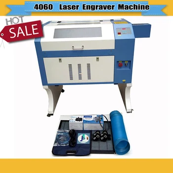 Vroče prodati 80W CO2 Laser Graviranje Rezanje kartico graviranje stroj TS4060 6040 z CW5000 vode chiller