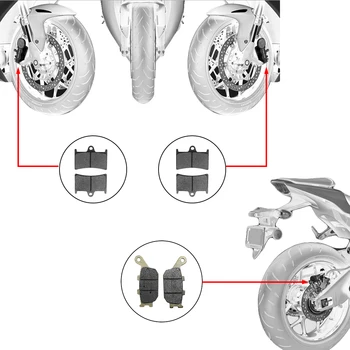 SCL MOTOS Semi-Metal-motorno kolo, Sprednje in Zadnje Zavorne obloge Za Yamaha MT-07-2016