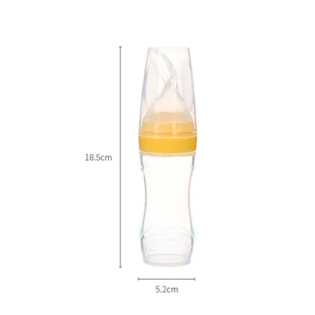 90ML Baby Žlico Stisnite Stekleničko Tekoče Silikona Neprepustnih Lijakasta Oblika Hranjenja Žlico