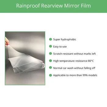 4PCS/Set Hidrofobne Film Rearview Mirror Rainproof Vožnjo Varno, Odporno na Praske Nalepke Nepremočljiva Avto Ogledala Film