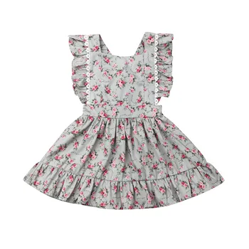 Otrok, Dojenček, Dekle, Sestro, Ujemanje Cvetlični Oblačila Jumpsuit Romper Obleko Obleko Set
