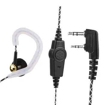ALLOYSEED 2Pin K-Tip Vtiča za Slušalke Slušalke Ear Kavljem Slušalke Slušalke Za Kenwood KPG Baofeng UV-5R Walkie-talkie Interkom