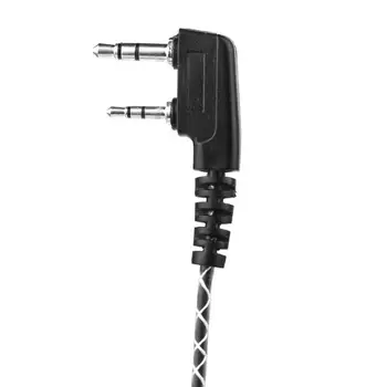 ALLOYSEED 2Pin K-Tip Vtiča za Slušalke Slušalke Ear Kavljem Slušalke Slušalke Za Kenwood KPG Baofeng UV-5R Walkie-talkie Interkom