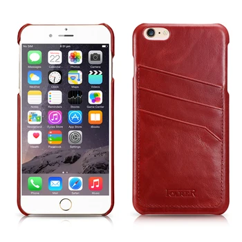 ICARER Rjava Rdeča 2 Barve, Vintage Pravega Usnja Polno Kritje Nazaj Primeru Za iPhone6 6s Plus Primeru 5.5