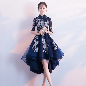 Orientalski Ženska Večer Cheongsam Poroka Stranka Obleko Tradicionalni Kitajski Slog Elegantno Qipao Dolge Halje Retro Vestido XS-XXXL