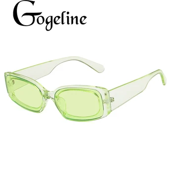 Vintage Kvadratek sončna Očala Ženske, Moške blagovne Znamke Oblikovalec UV400 Pravokotnik sončna Očala Ženski Candy Barve Eyewears Roza, Zelena