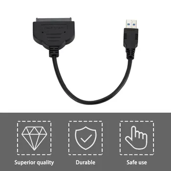 USB 3.0 2,5 v SATA III, 22 Pin Adapter Kabel m/UASP - SATA, USB 3.0 Pretvornik za Zunanje SSD/HDD Trdi Disk