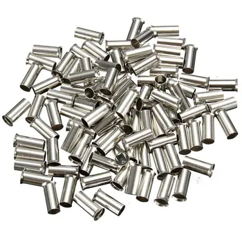 100 kozarcev Tin-prevlečenih Bakrenih Materiala Neizoliranih Bootlace Obročki Kabel Konec Kabla Crimps Električni Priključki 0.5mm2-16mm2