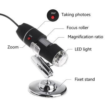 1600X Mikroskopom 8 LED USB Digitalni Ročno Lupo Endoskop Fotoaparat